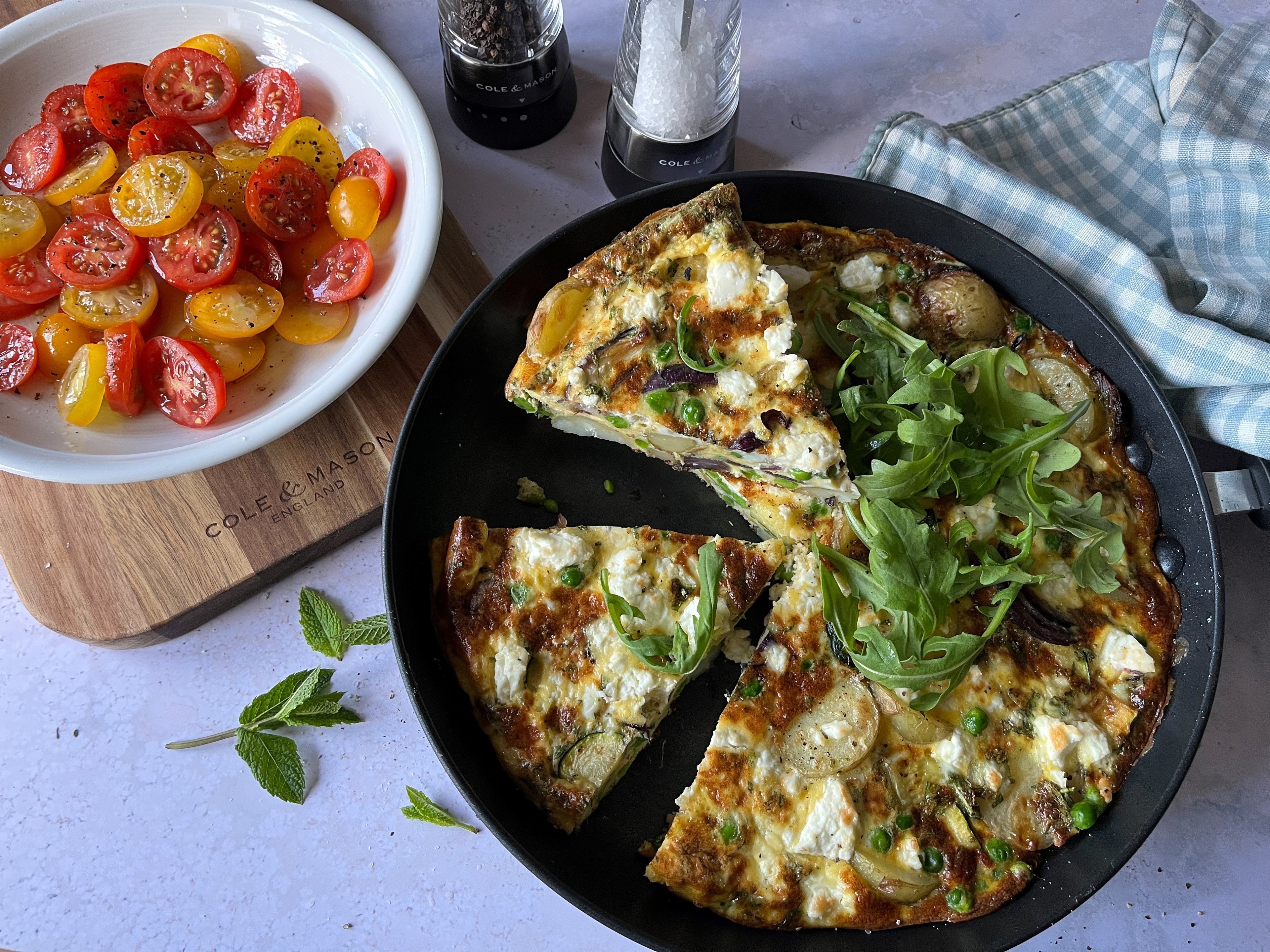 Minted Pea, Potato and Feta Frittata Cole & Mason UK