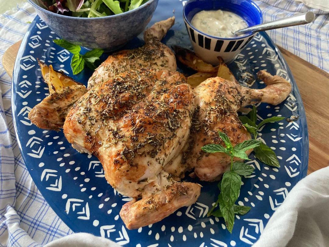 Lemon & Herb Spatchcock Chicken Cole & Mason UK