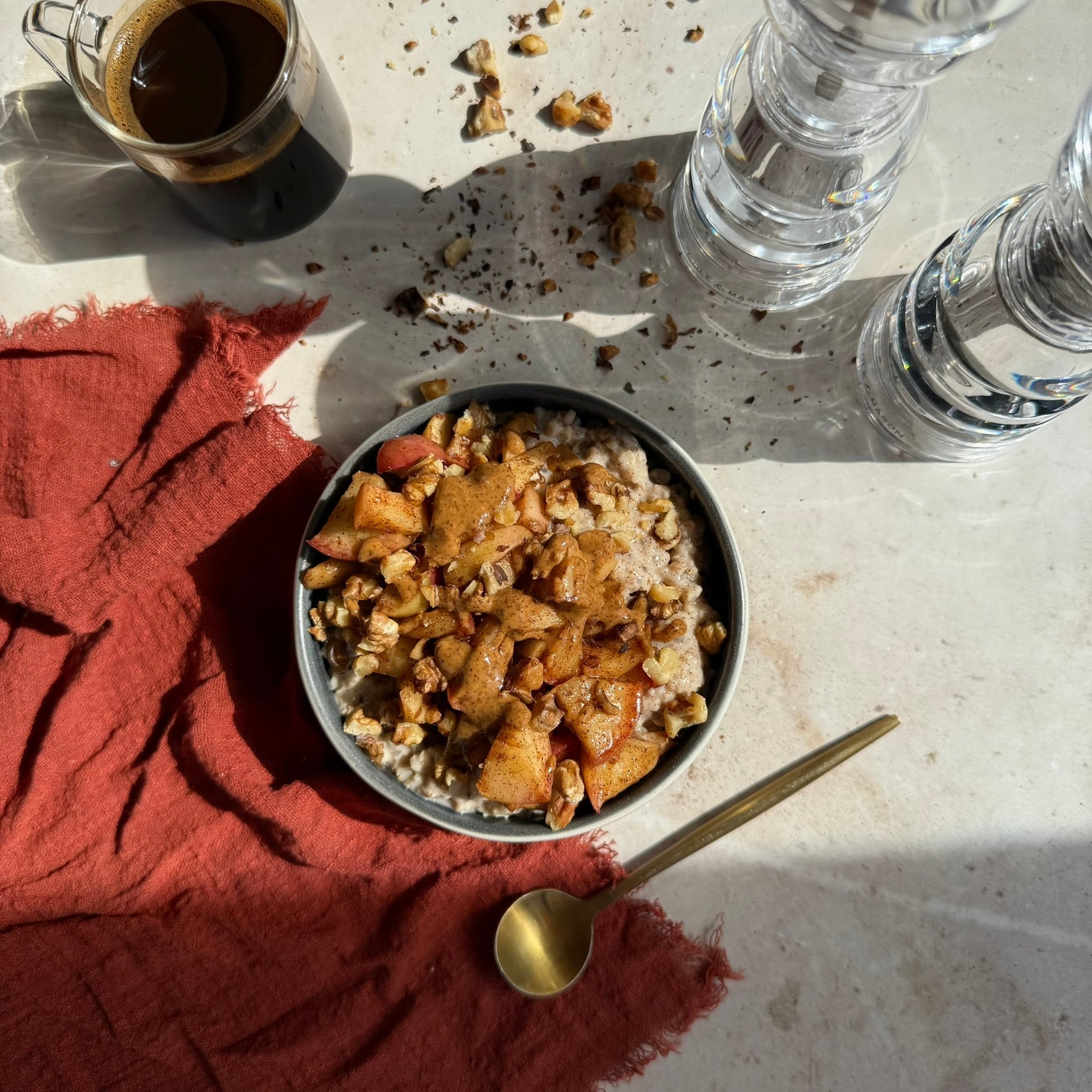 Apple, Walnut and Cinnamon Porridge