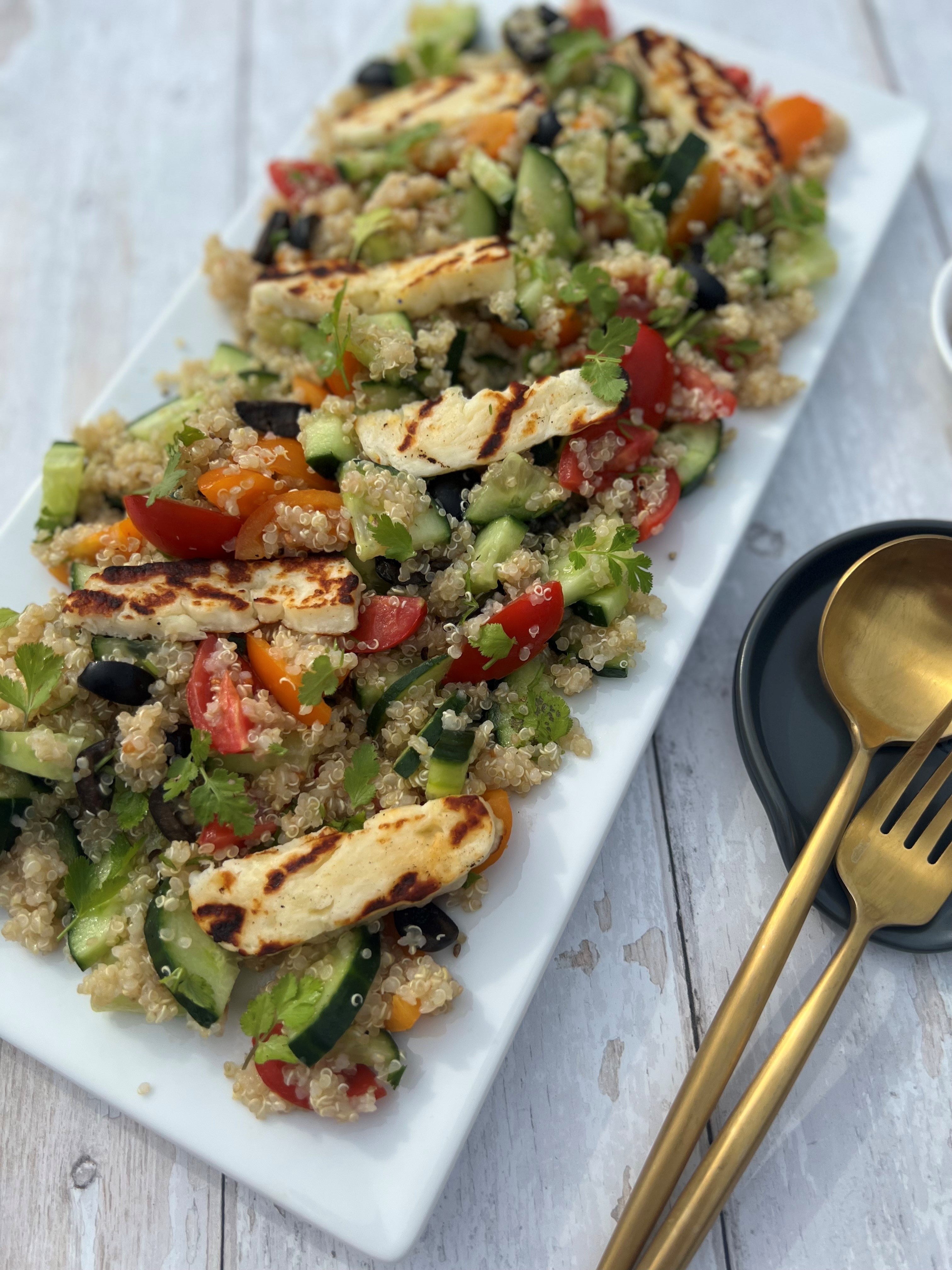 Jubilee Celebration Gluten Free Quinoa & Halloumi Salad Cole & Mason UK