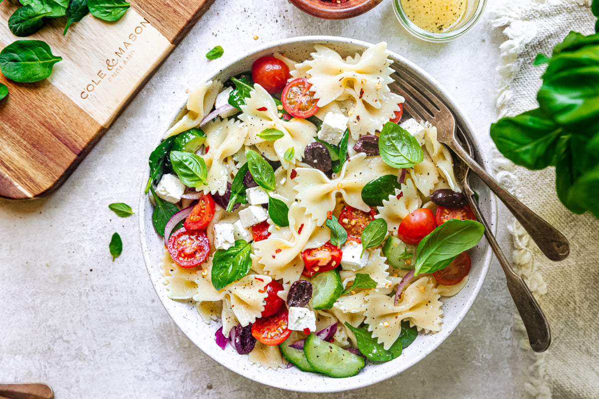 Greek Vegetarian Pasta Salad Cole & Mason UK