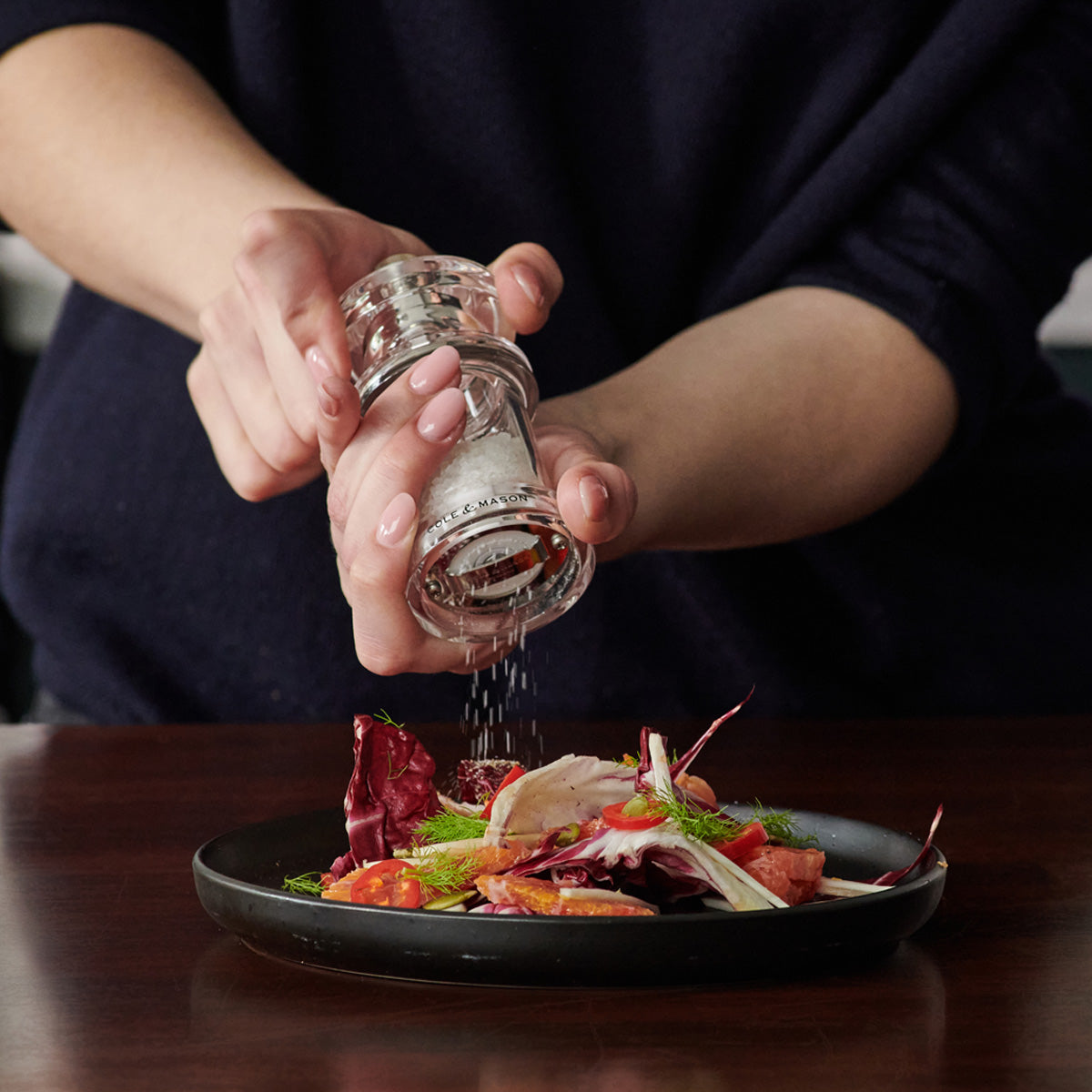 Cole & Mason 675 Acrylic Salt & Pepper Mills – Adjustable Grinders