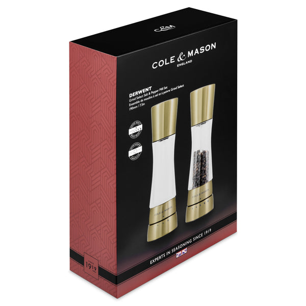 Derwent Gold Salt & Pepper Mill