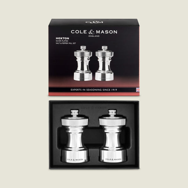 Hoxton Silver Plated Salt & Pepper Mill Set