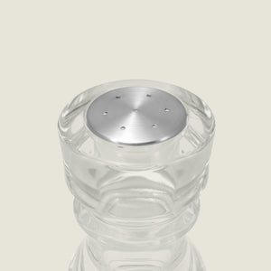 #130mm #singleshaker 
The Cole & Mason London Acrylic Salt & Pepper Shaker features a clear acrylic body with a round, silver-toned top and small holes, shown on a light beige background.
